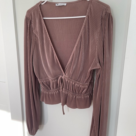 Mauve Zara Top - Size Large - Picture 2 of 2